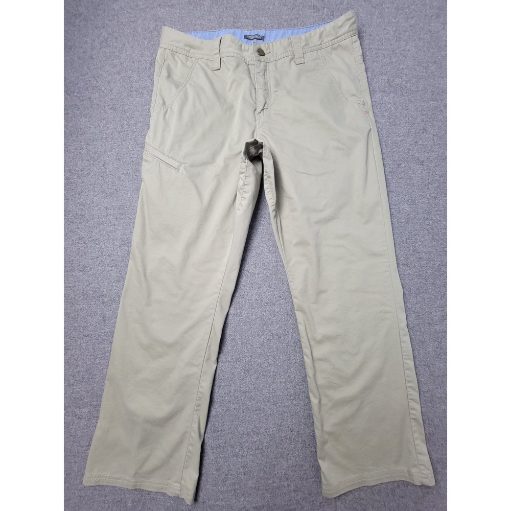 Toad & Co Khakis Pants Men's 34 Beige Utility Pocket Straight Leg Hiking Outdoor